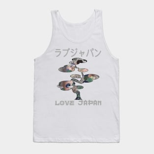 Bonsai Tree Japanese Zen Garden Symbol Kanji Love Japan Retro 254 Tank Top